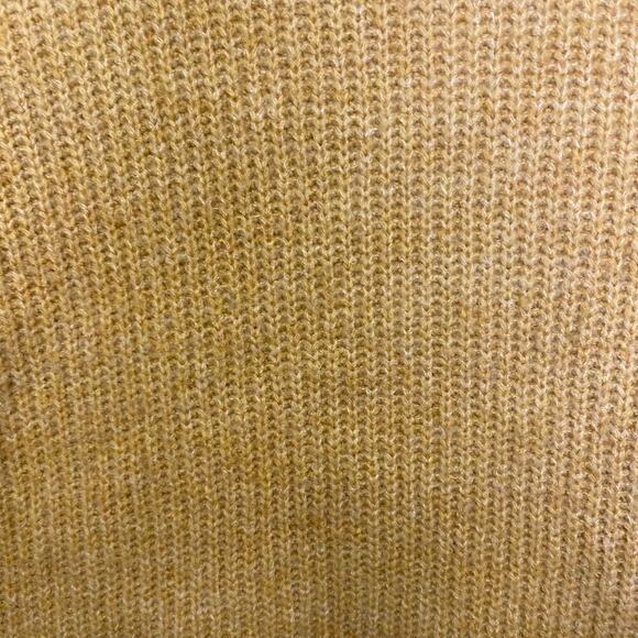 Abercrombie & Fitch womens yellow mock neck sweater stretch tight knit simple - Picture 6 of 9